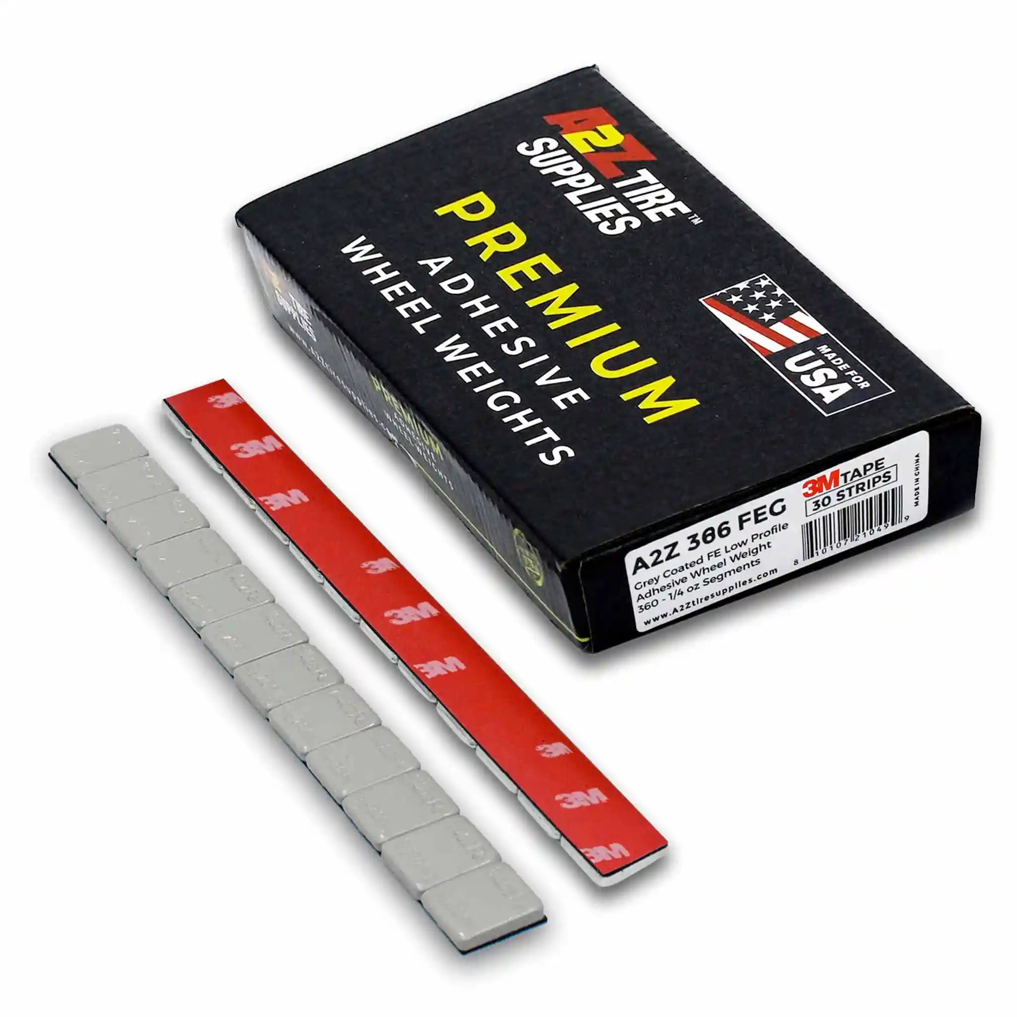 1/4 oz (360 PCS) -  Low Profile Steel Adhesive Wheel Weights – Gray Coated - (3M™ Tape)