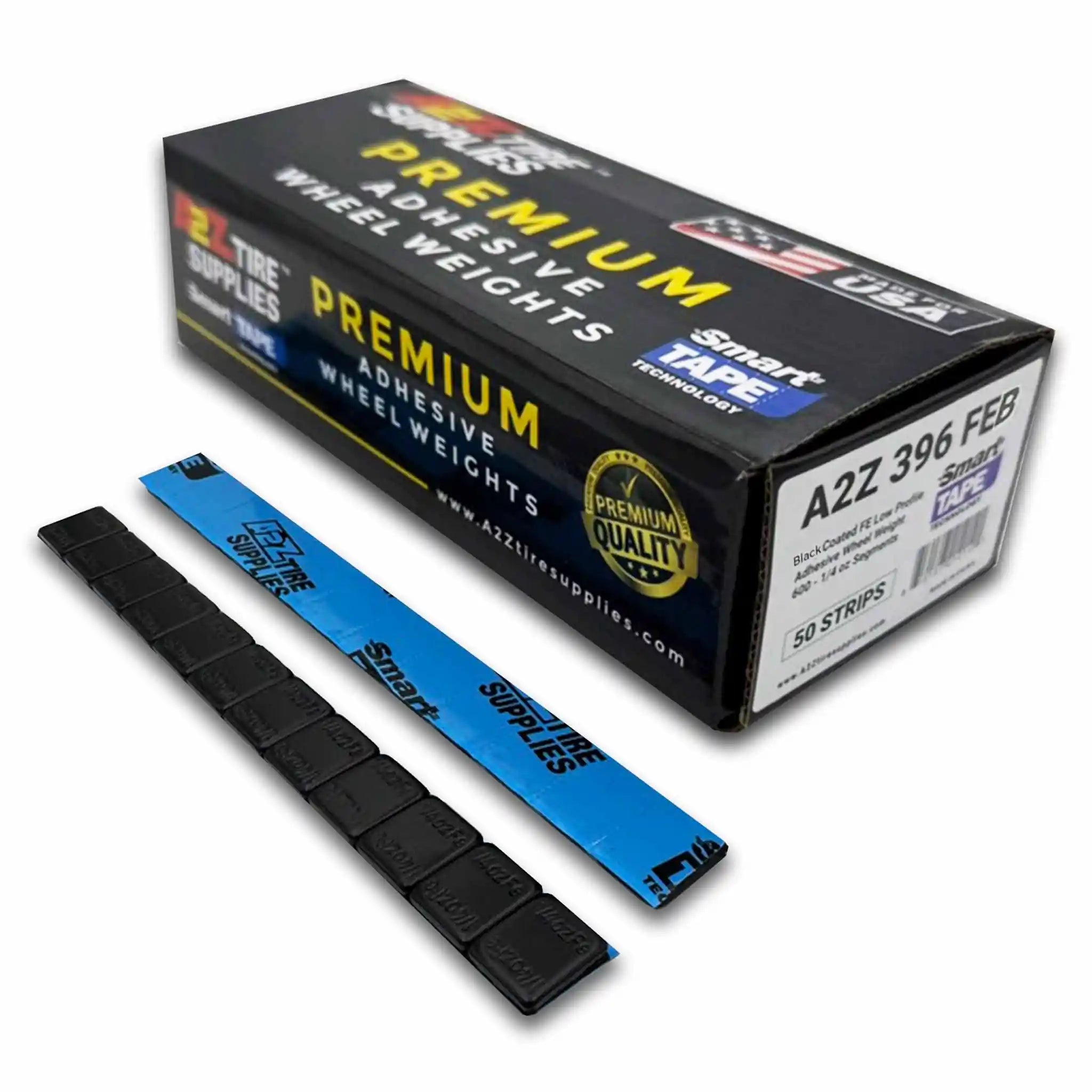 1/4 oz (600 PCS) -  Low Profile Steel Adhesive Wheel Weights – Black Coated - (Smart Tape)
