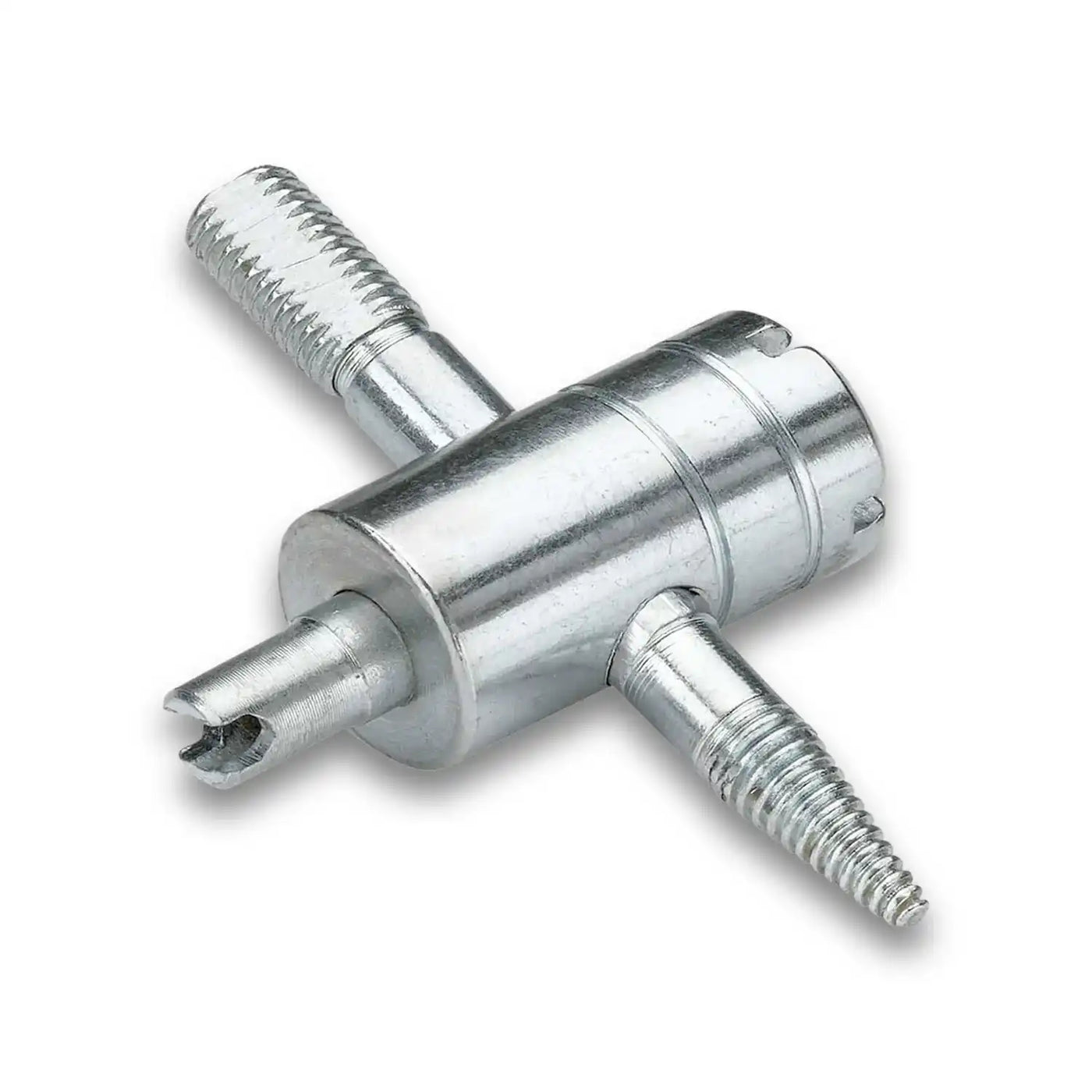 4-Way Metal Valve Stem Tool - Core Driver, Thread Cleaner & Re-Tap
