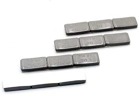 A2Z-373-FEG - 1 oz Gray Steel Adhesive Wheel Weights Box of 90 - White Tape - A2Z Tire Supplies