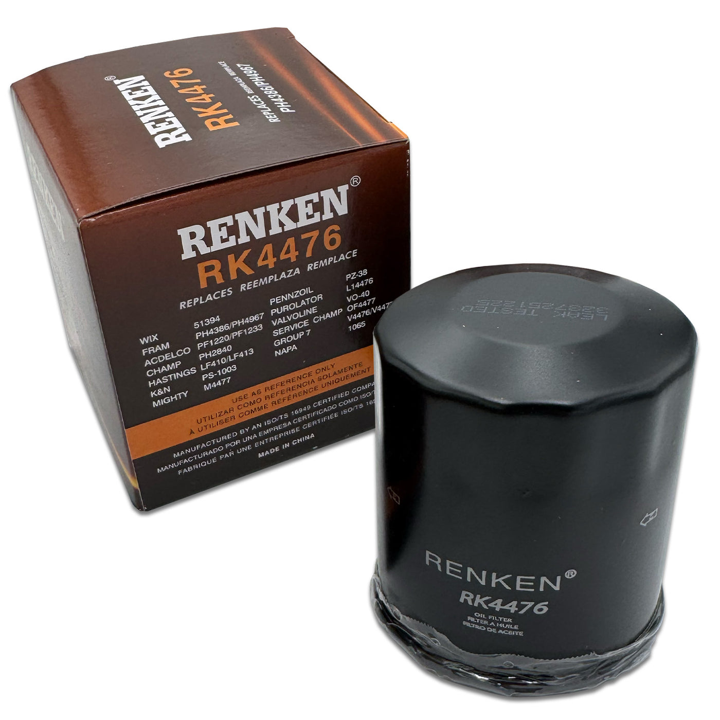 RK4476 Engine Oil Filters for Toyota, Lexus, Scion, Suzuki - Case of 12