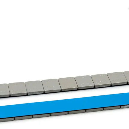 A2Z-367-FEG - 1/4 oz Gray Steel Adhesive Wheel Weights Box of 360 - Blue Tape - A2Z Tire Supplies