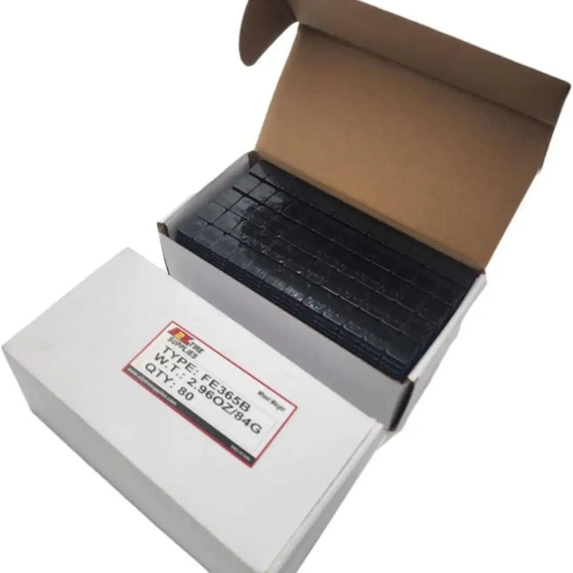 A2Z-365B - 1/4 oz Black Steel Adhesive Wheel Weights Box of 960 - Blue Tape - A2Z Tire Supplies