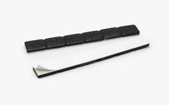 A2Z-371-FEB - 1/2 oz Black Steel Adhesive Wheel Weights Box of 180 - White Tape - A2Z Tire Supplies