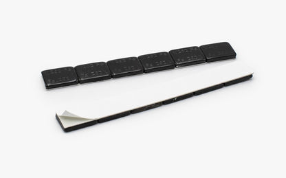 1/2 oz (180 PCS) - Black Coated Low Profile Steel Adhesive Wheel Weights  – (White Tape) - a2ztiresupplies