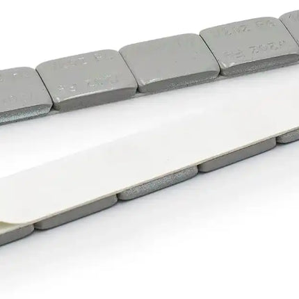 A2Z-371-FEG - 1/2 oz Gray Steel Adhesive Wheel Weights Box of 180 - White Tape - A2Z Tire Supplies