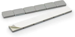 A2Z-371-FEG - 1/2 oz Gray Steel Adhesive Wheel Weights Box of 180 - White Tape - A2Z Tire Supplies