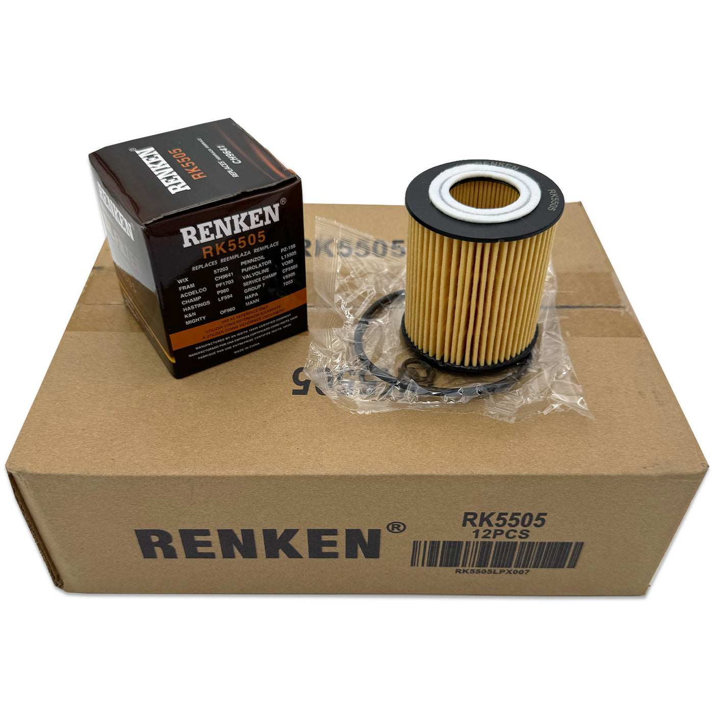 RK5505 Engine Oil Filters for Ford, Mazda, Mercury - Case of 12