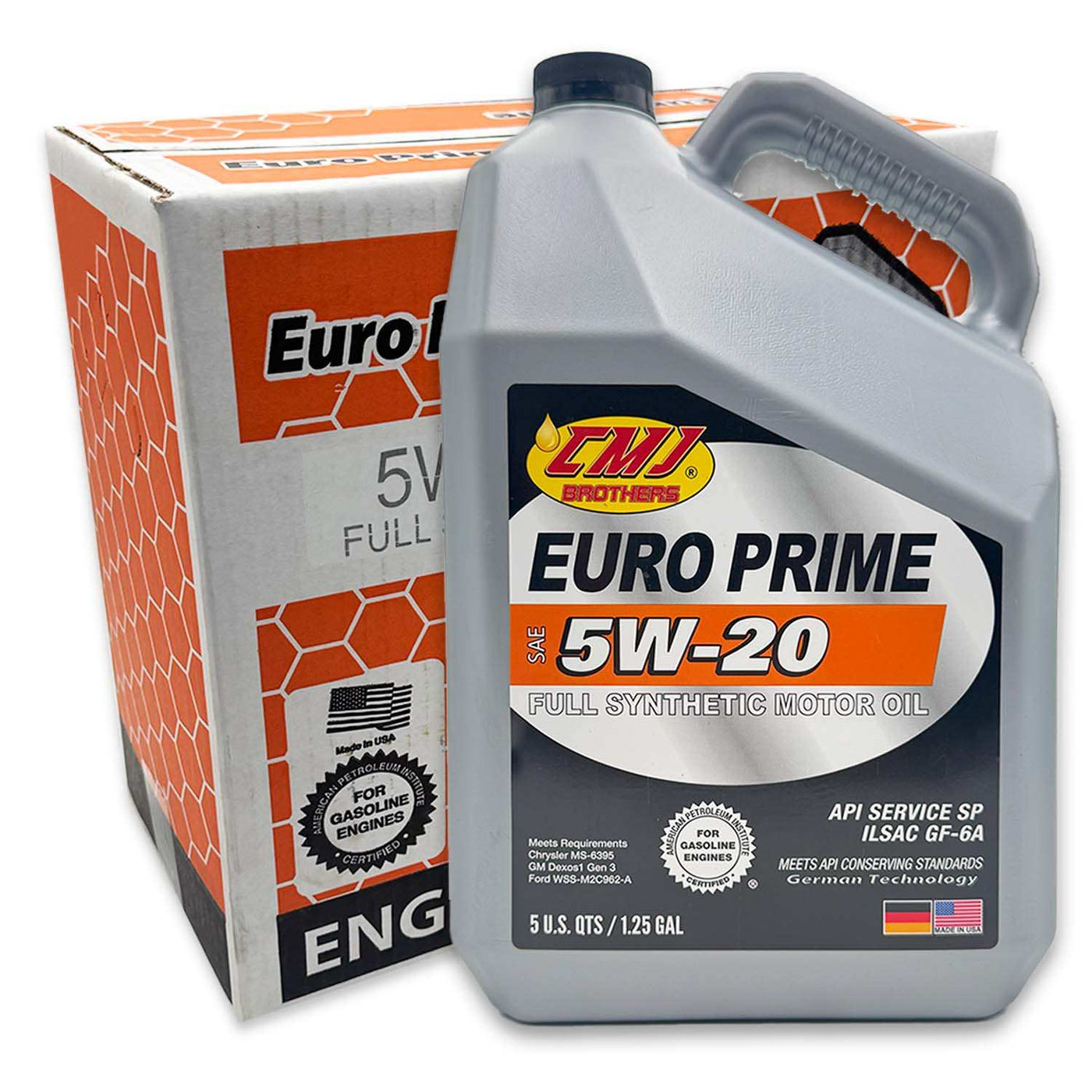 3-Pack CMJ Brothers Euro Prime 5W-20 Full Synthetic Motor Oil, 5 QT
