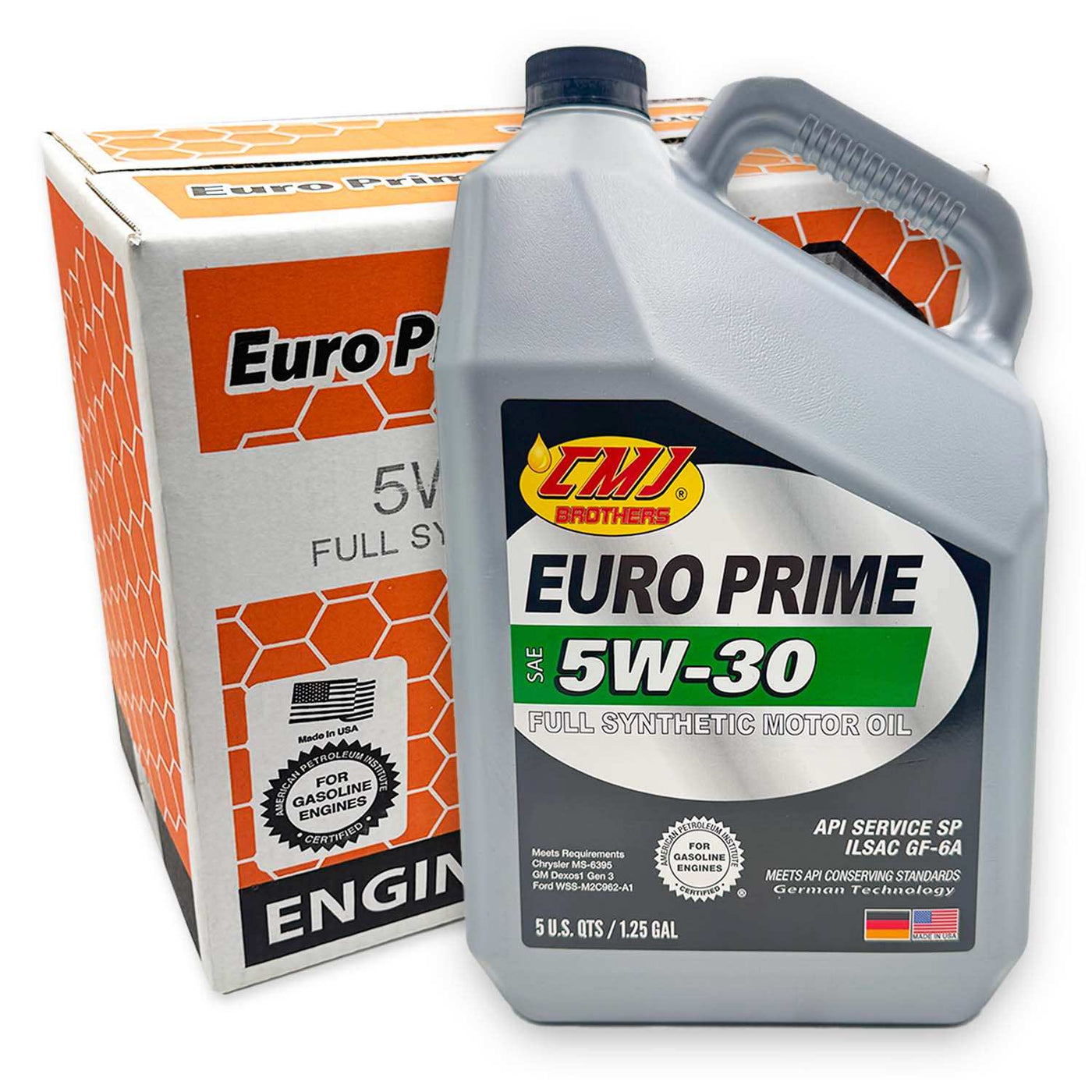 3-Pack CMJ Brothers Euro Prime 5W-30 Full Synthetic Motor Oil, 5 QT