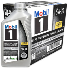 6-Pack Mobil 1 SAE 5W-30 Full Synthetic Motor Oil, 1 QT - A2Z Tire Supplies