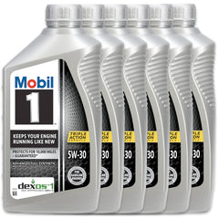 6-Pack Mobil 1 SAE 5W-30 Full Synthetic Motor Oil, 1 QT - A2Z Tire Supplies