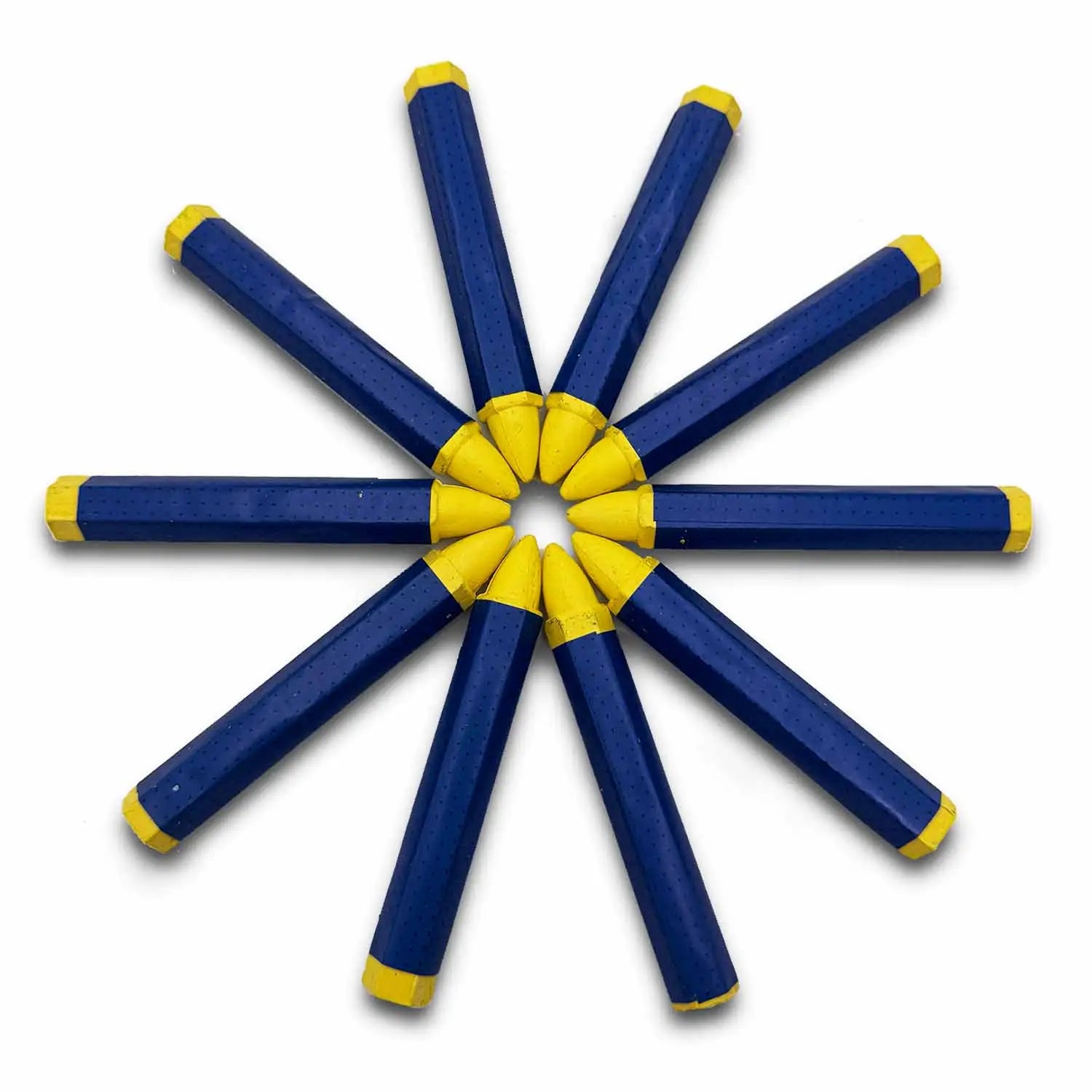 Yellow Rubbermark Crayons Rubber-Safe Tire Marking Chalk - (10 PCS)