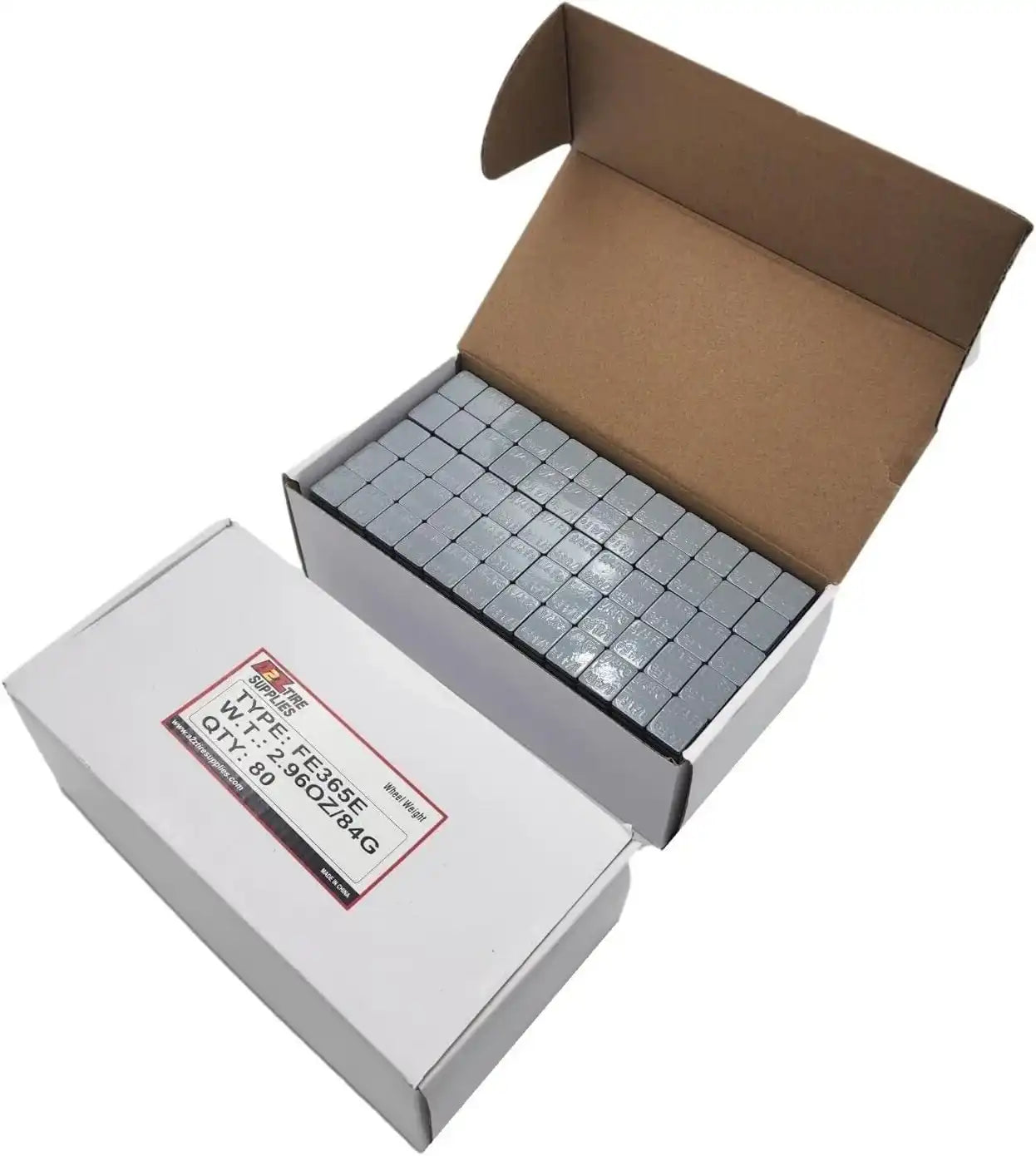 1/4 oz Gray Coated Steel Adhesive Wheel Weights - Blue Tape, 80 Strips / 960 Segments, alternate view