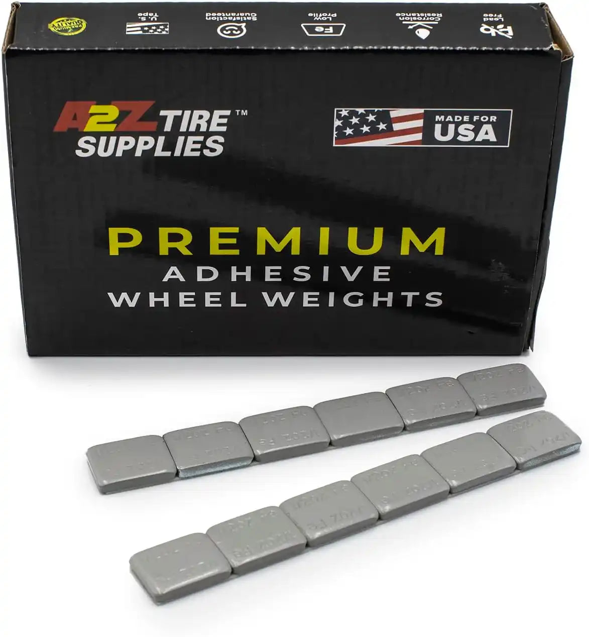 1/2 oz Gray Coated Steel Adhesive Wheel Weights - White Tape, 30 Strips / 180 Segments, additional view 4
