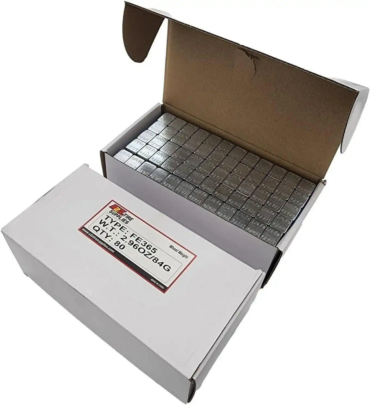 1/4 oz Zinc Plated Steel Adhesive Wheel Weights - Blue Tape, 80 Strips / 960 Segments, alternate view
