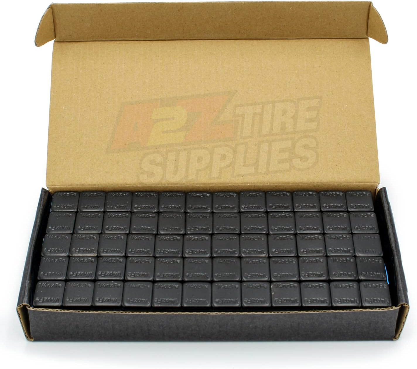 A2Z Tire Supplies 360 Pcs Black Coated FE Low Profile Adhesive Wheel Weight 1/4oz Segments 30 Strips 6 Lbs for Car, SUV, Truck Specially Made for US Market