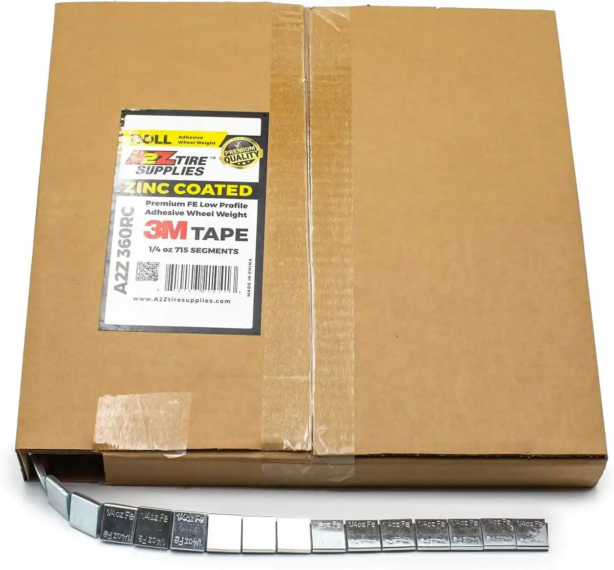 1/4 oz Zinc Plated Low Profile Adhesive Wheel Weights - 3M Tape, Roll of 715 Segments, additional view 3