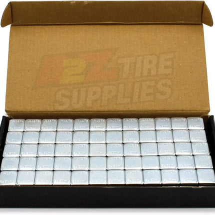 A2Z-367-FEC - 1/4 oz Steel Adhesive Wheel Weights Box of 360 - Blue Tape - A2Z Tire Supplies