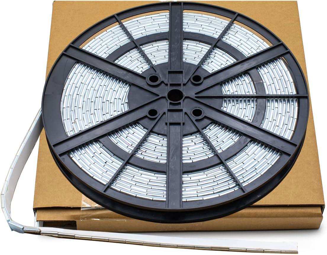 1/4 oz Zinc Plated Low Profile Adhesive Wheel Weights - White Tape, Roll of 715 Segments, alternate view