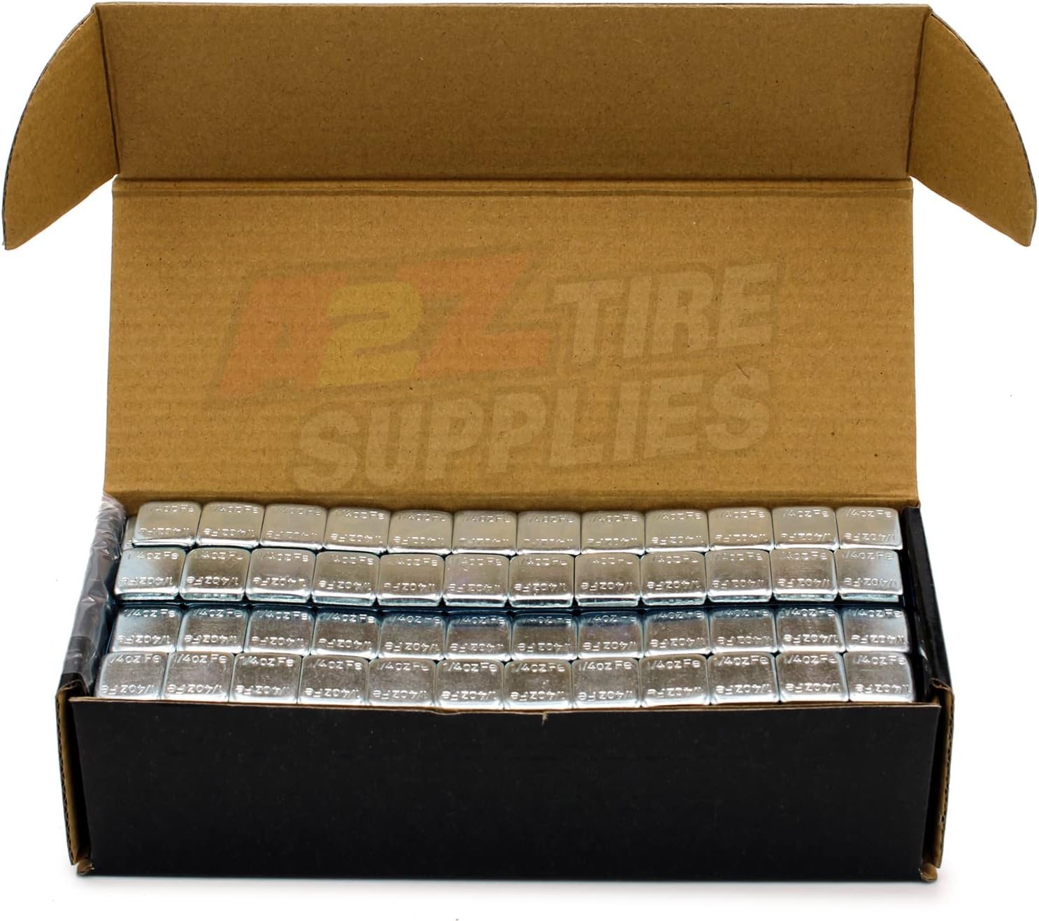 A2Z TIRE SUPPLIES 3600 pcs Zinc Plated FE Low Profile Adhesive Wheel Weight 1/4oz Segments 300 Strips 54 Lbs. for Car, SUV, Truck Specially Made for US Market