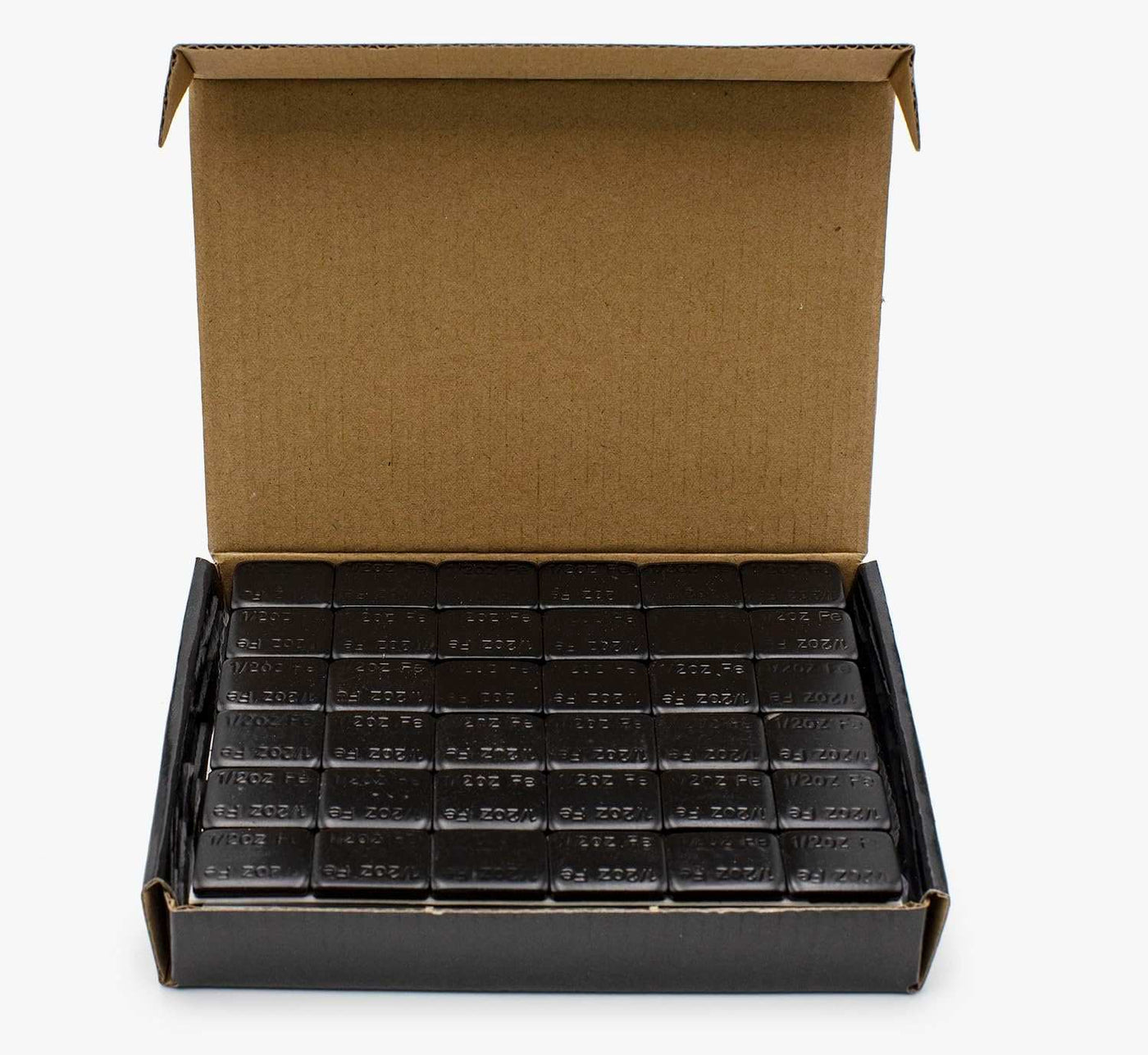 1/2 oz Black Coated Steel Adhesive Wheel Weights - White Tape, 30 Strips / 180 Segments, additional view 4