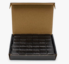 A2Z-371-FEB - 1/2 oz Black Steel Adhesive Wheel Weights Box of 180 - White Tape - A2Z Tire Supplies