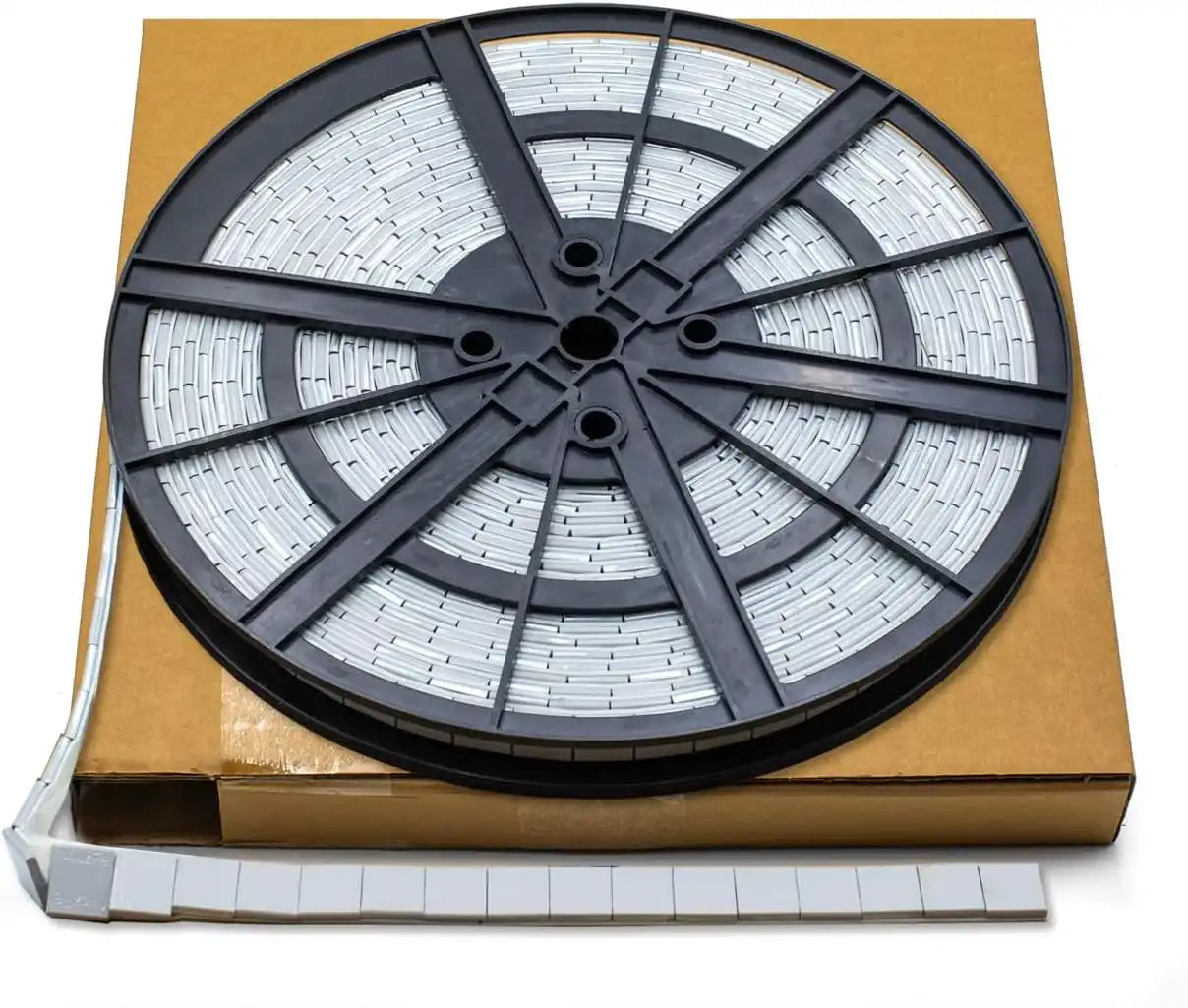 1/4 oz Gray Coated Low Profile Adhesive Wheel Weights - White Tape, Roll of 715 Segments, alternate view