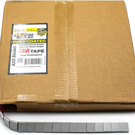 A2Z-360-RG - 1/4 oz Gray Steel Adhesive Wheel Weight Roll of 715 - 3M™ Tape - A2Z Tire Supplies