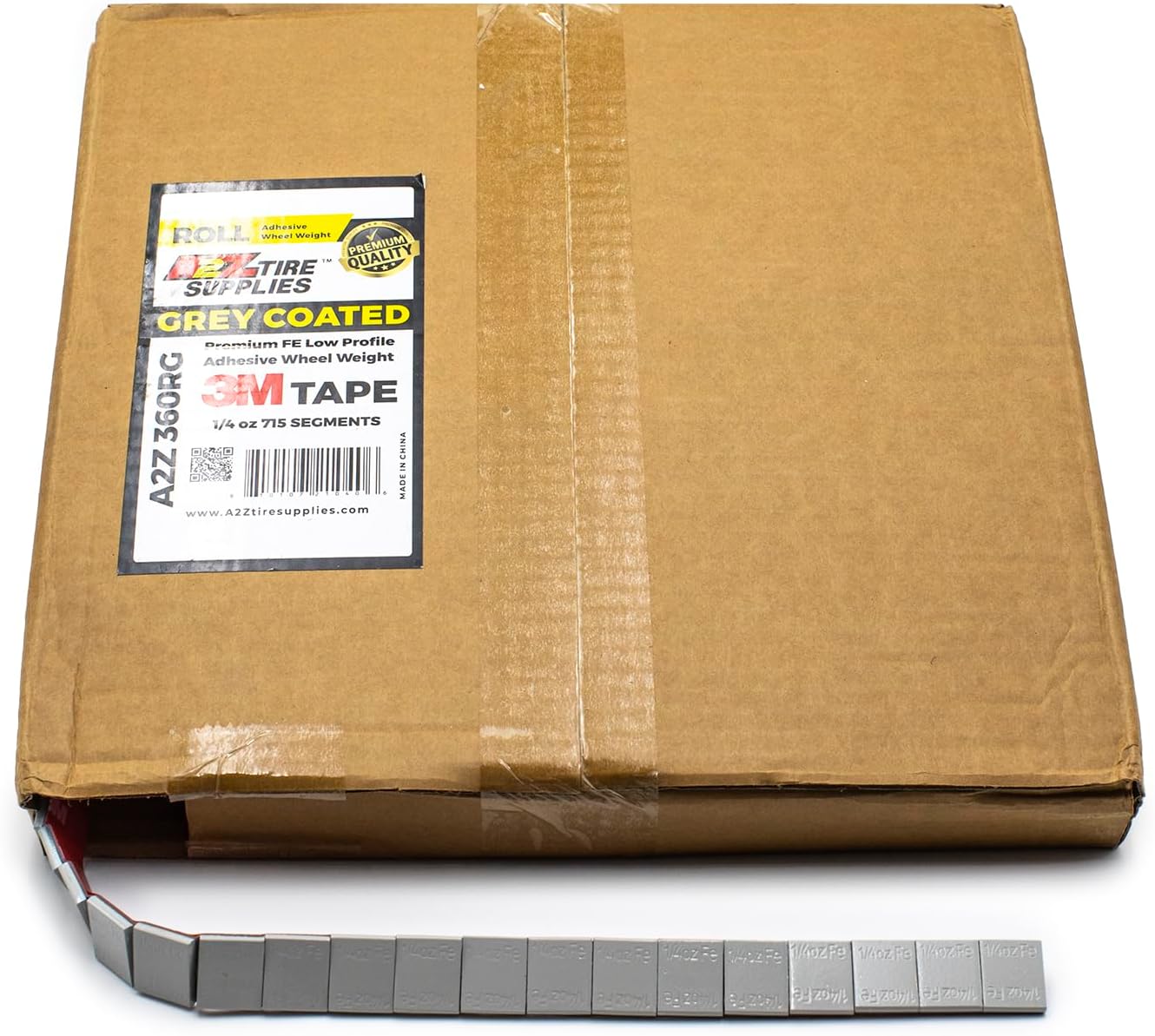 1/4 oz (715 PCS) ROLL - Gray Coated Low Profile Steel Adhesive Stick-on Wheel Weights – (3M™ Tape) - a2ztiresupplies