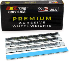 A2Z-367-FEC - 1/4 oz Steel Adhesive Wheel Weights Box of 360 - Blue Tape - A2Z Tire Supplies