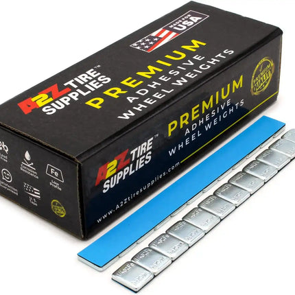A2Z-366 FEC-M - 1/4 oz Steel Adhesive Wheel Weights Box of 3600 - Blue Tape - A2Z Tire Supplies - Image 5