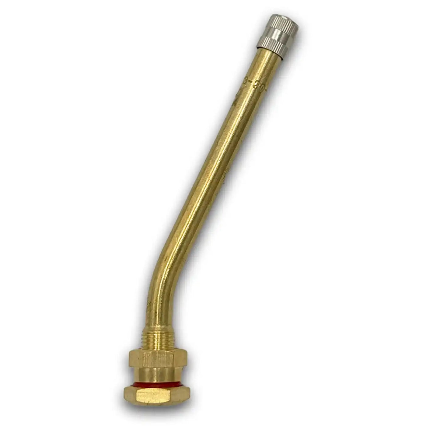 115MS-27 Brass Clamp-In Truck Valve Stem 4.38" 27deg. Bend
