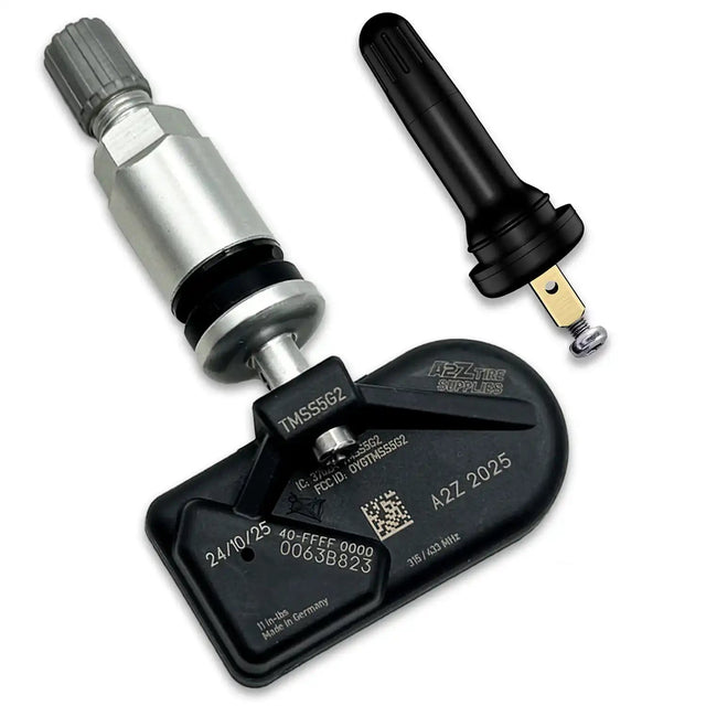 A2Z2025 Programmable TPMS Sensor w/ Metal + Rubber Valve Stems