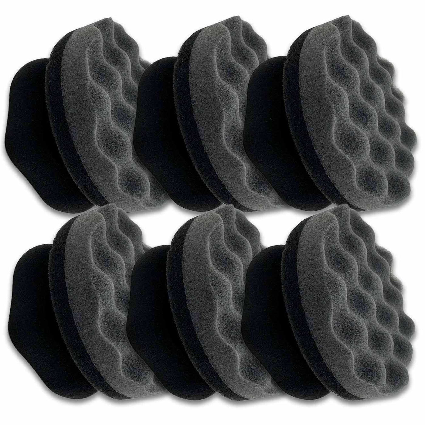 6 Pack 4" Round Foam Tire Applicator Sponge with a Hex-Grip Handle