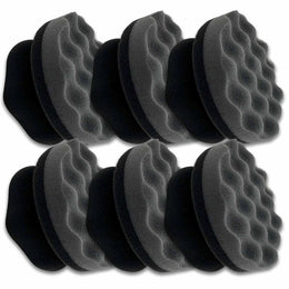 (6-Pack) 4" Heavy Duty Round Foam Tire Applicator Sponge with a Hex-Grip Handle