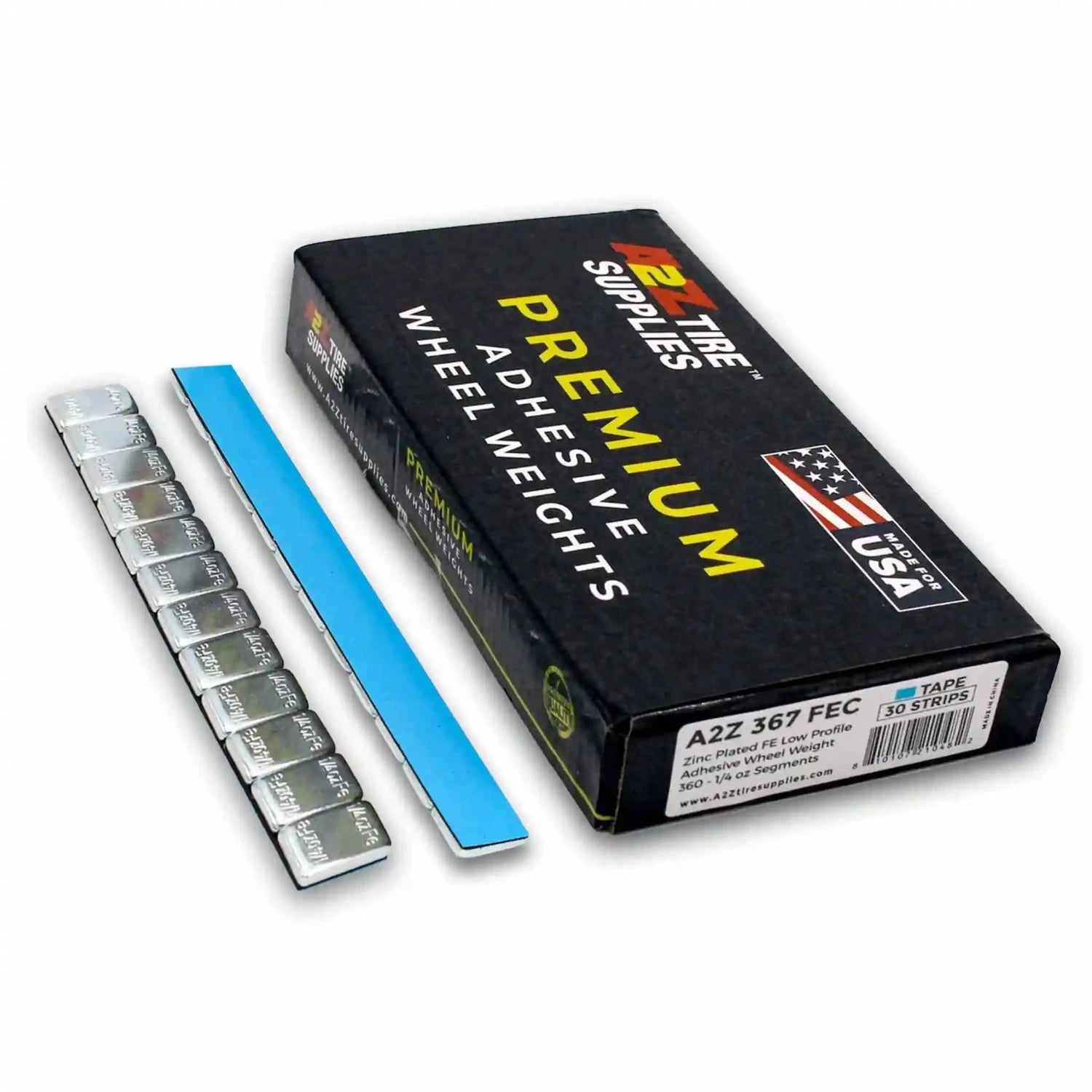 360 Segments 30 Strips, 1/4 oz Chrome/Silver Finish Adhesive Tape Wheel Balancing Weights Blue Tape