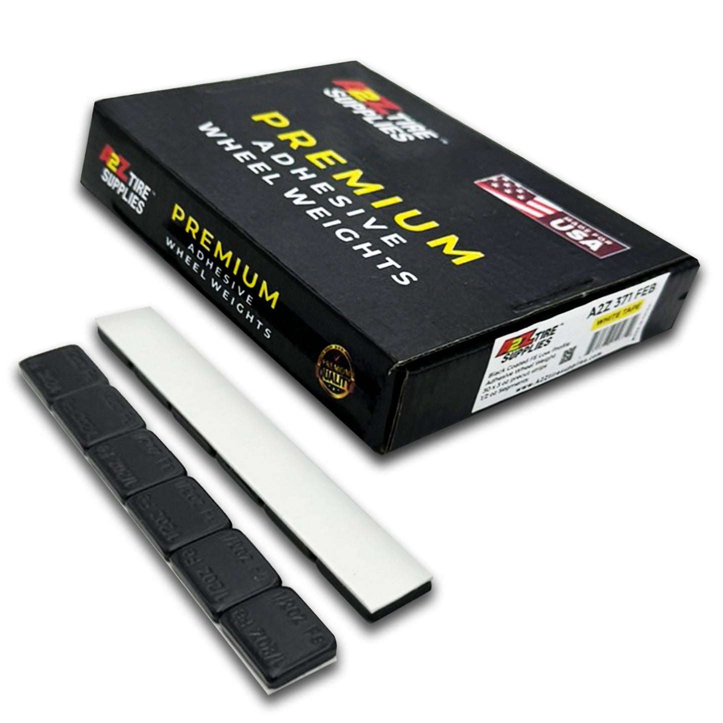 180 Segments 30 Strips, 1/2 oz Black Finish Adhesive Tape Wheel Balancing Weights White Tape