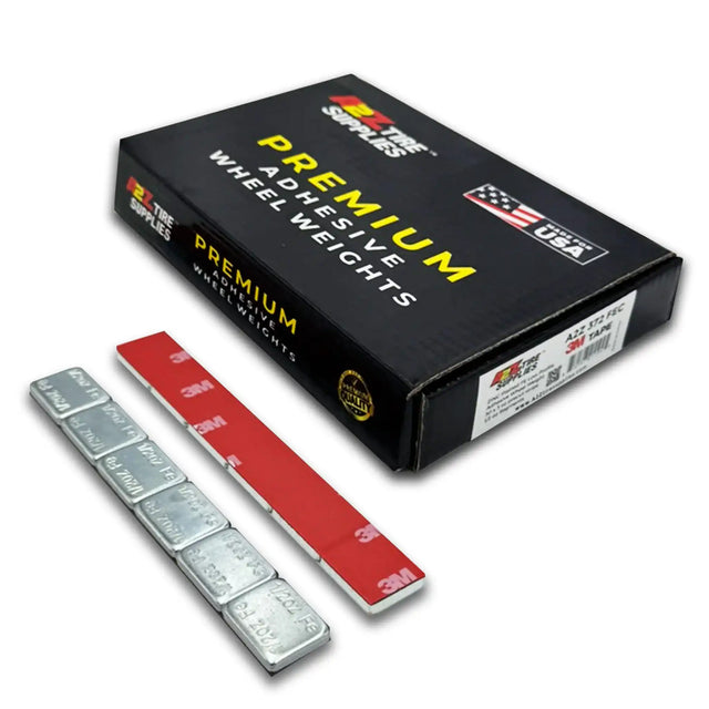 1/2 oz Zinc Plated Steel Adhesive Wheel Weights - 3M Tape, 30 Strips / 180 Segments