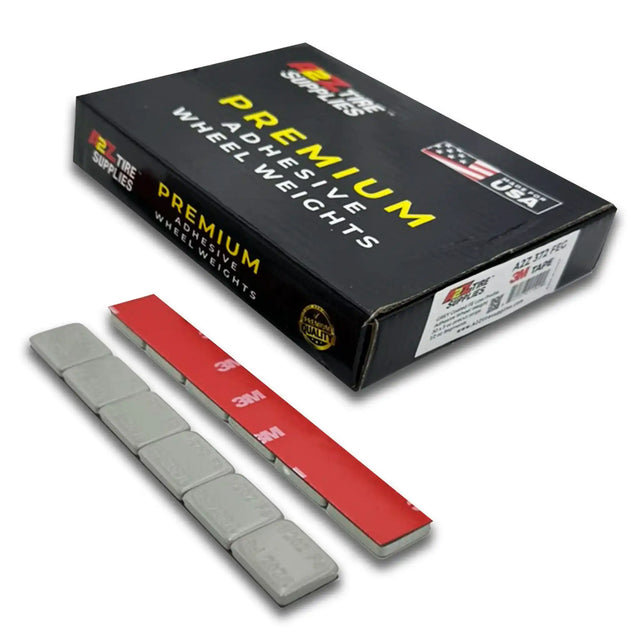 1/2 oz Gray Coated Steel Adhesive Wheel Weights - 3M Tape, 30 Strips / 180 Segments