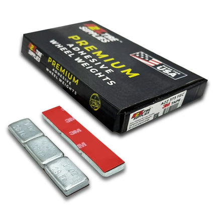 A2Z-374-FEC - 1 oz Steel Adhesive Wheel Weights Box of 90 - 3M™ Tape - A2Z Tire Supplies
