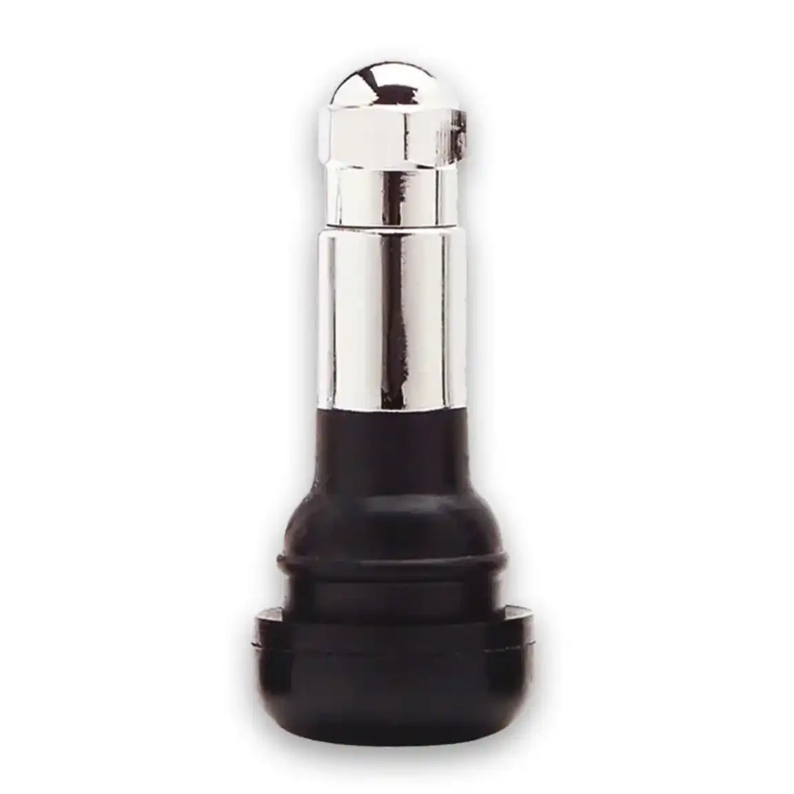 TR413C Chrome Sleeve Rubber Tire Valve Stem - 0.453"