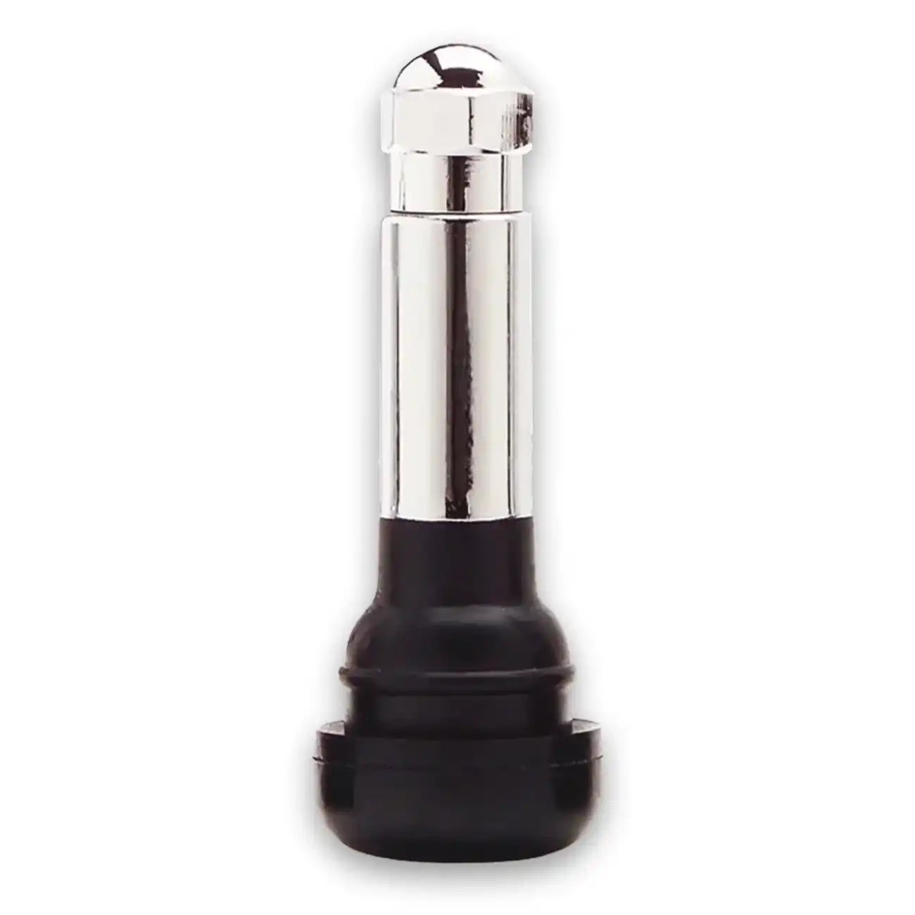 TR414C Chrome Sleeve Rubber Tire Valve Stem - 0.453"