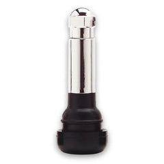 TR414C Chrome Sleeve Rubber Tire Valve Stem - 0.453"