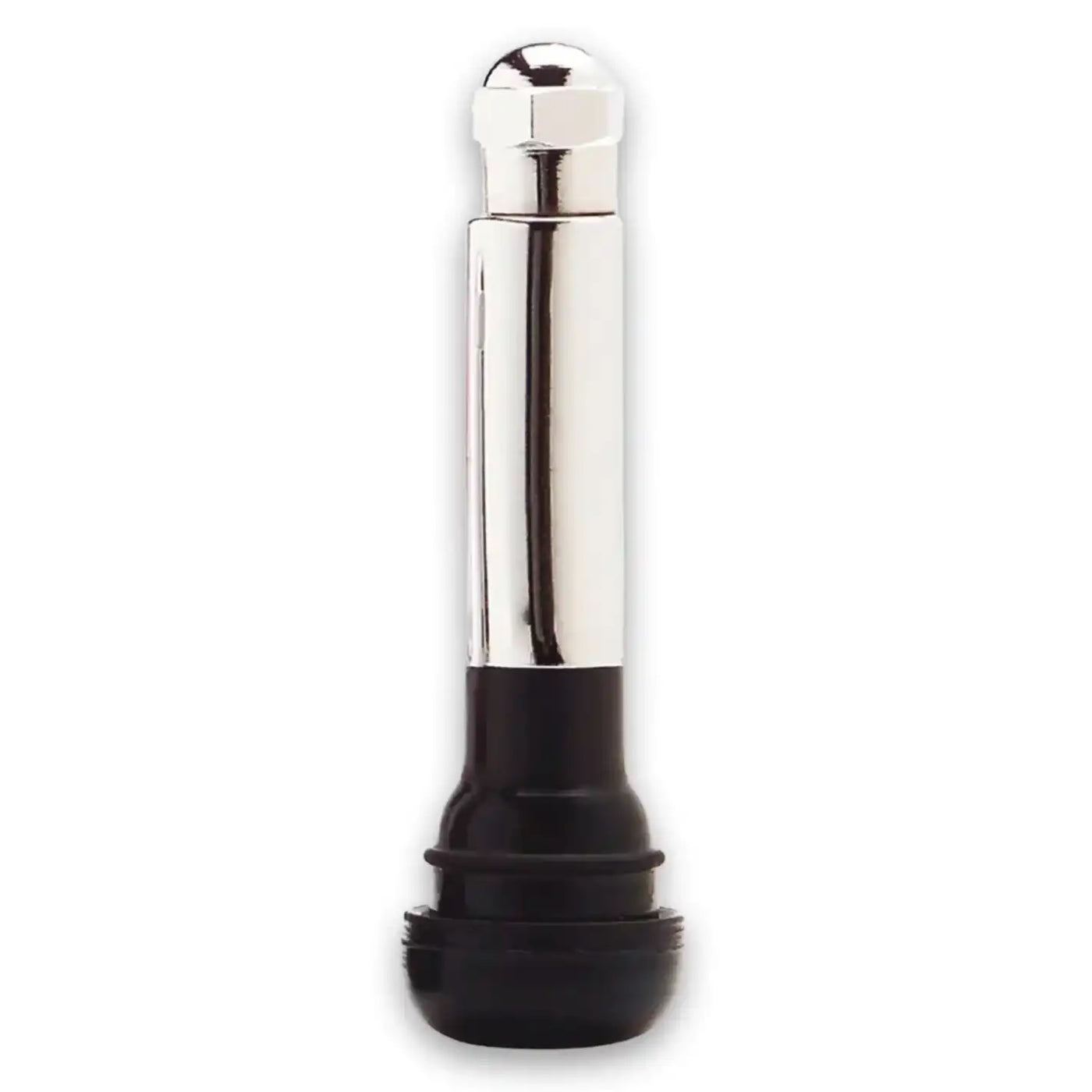 TR418C Chrome Sleeve Rubber Tire Valve Stem - 0.453"