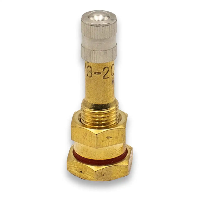 A2Z-41MS-00-1 - 41MS-00 Brass Straight 1.38" O-Ring Truck Valve for Steel 0.382" Hole Wheels | V3-20-1 - A2Z Tire Supplies
