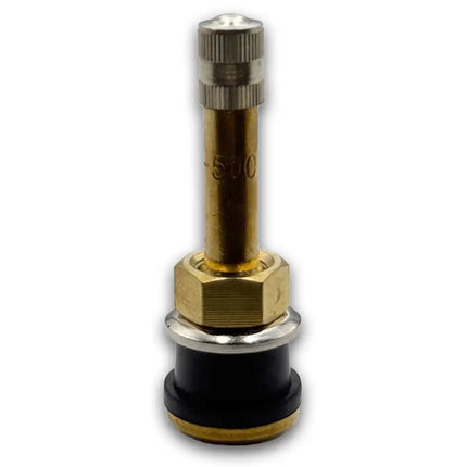 A2Z-500-1 - 500 Brass Clamp-in 2" Straight Truck Valve Stem for Tubeless Tires | Fits 0.625" Hole | TR500 - A2Z Tire Supplies