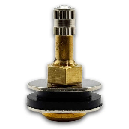 A2Z-501-OV-1 - 501-OV Brass Clamp-in 1.5" Truck Valve for Tubeless Tires | 0.625" x 0.875" Base | TR501-OV - A2Z Tire Supplies