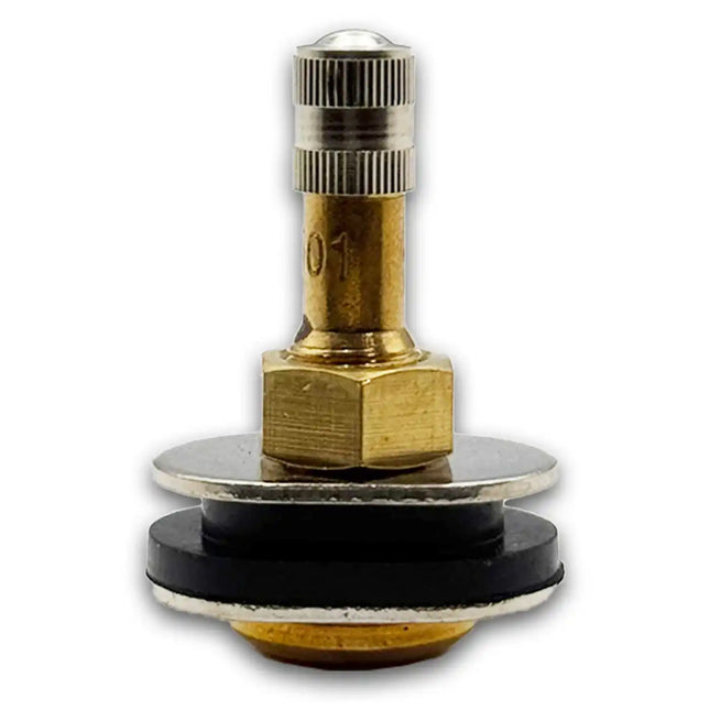 A2Z-501-OV-1 - 501-OV Brass Clamp-in 1.5" Truck Valve for Tubeless Tires | 0.625" x 0.875" Base | TR501-OV - A2Z Tire Supplies