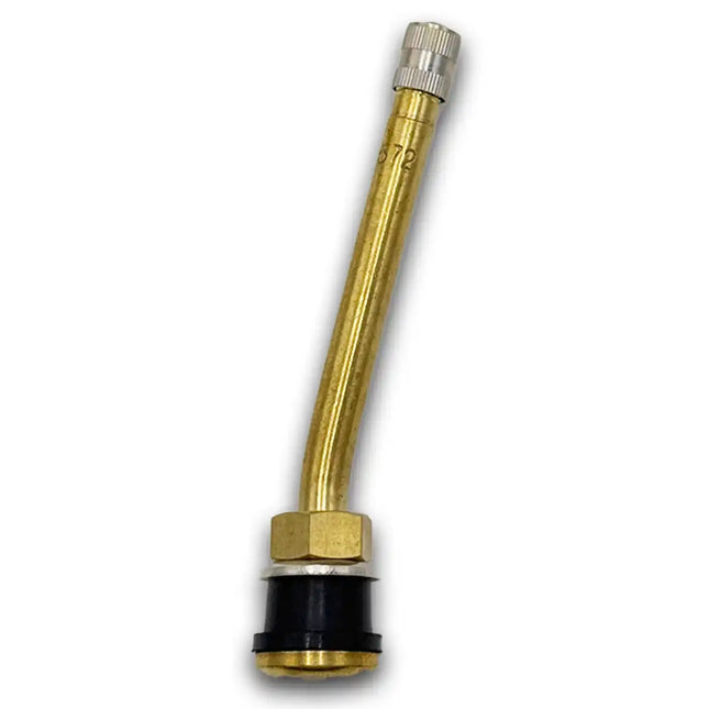 A2Z-572-13-1 - 572-13 Brass Clamp-in 3.75" Tubeless Truck Valve Fits 0.625" Hole | 13° Bend | TR572-13 - A2Z Tire Supplies